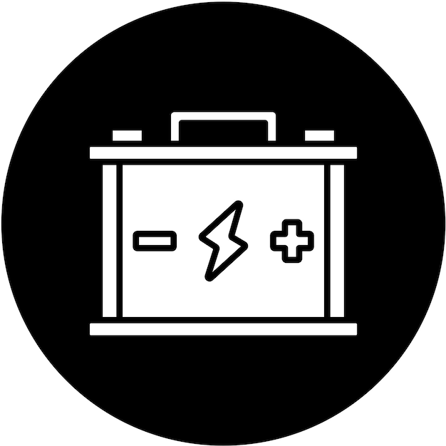 Estilo del icono de la batería de diseño vectorial