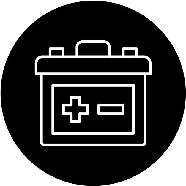 Estilo del icono de la batería de diseño vectorial