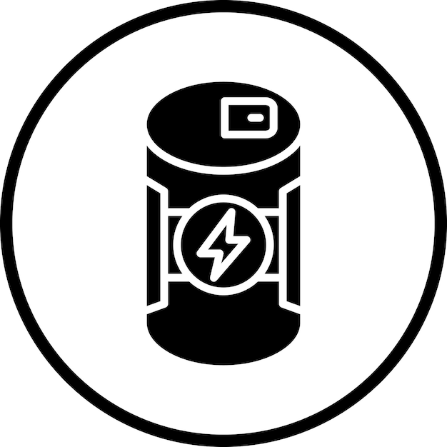 Estilo del icono de la bebida energética de diseño vectorial
