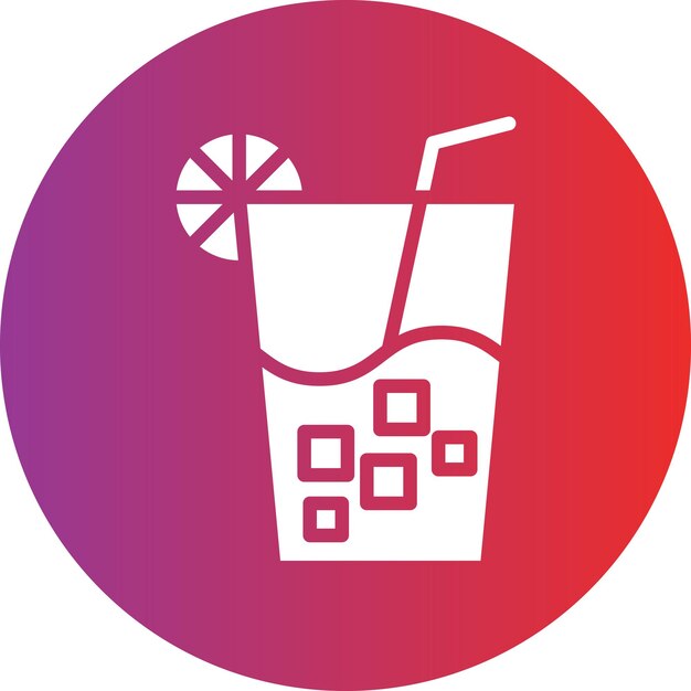 Estilo del icono de la bebida fría