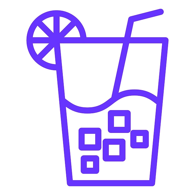 Estilo del icono de la bebida fría