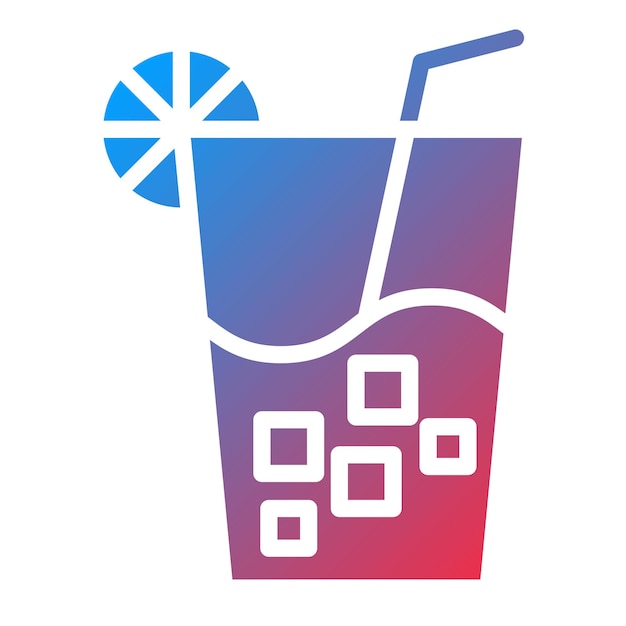 Estilo del icono de la bebida fría