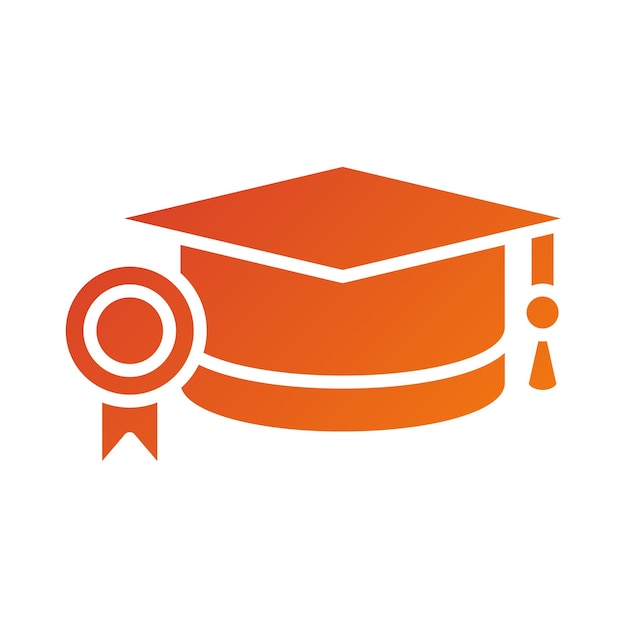 Estilo de icono de la beca de diseño vectorial