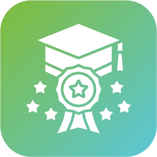Estilo de icono de la beca de diseño vectorial