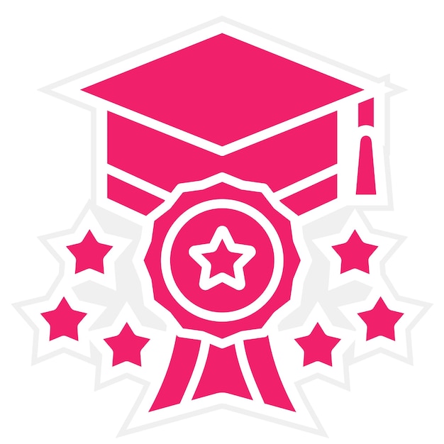 Estilo de icono de la beca de diseño vectorial