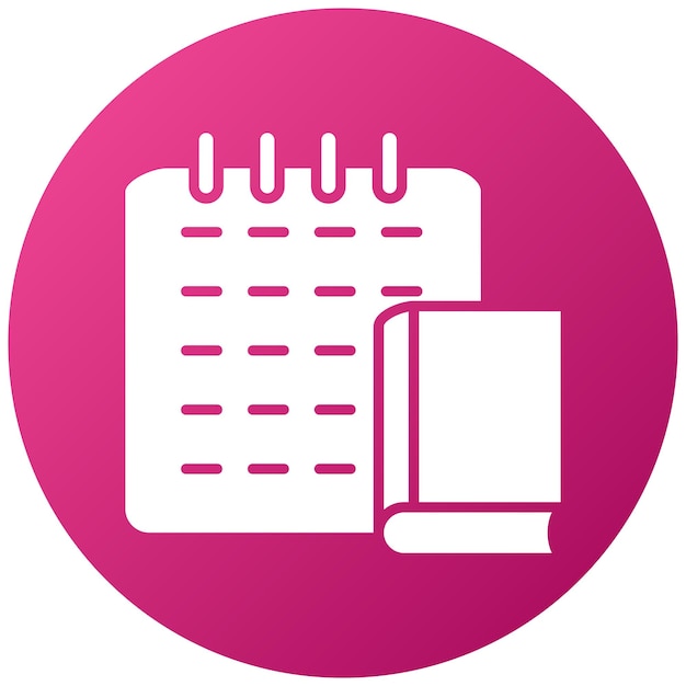 Estilo del icono de la biblioteca del calendario