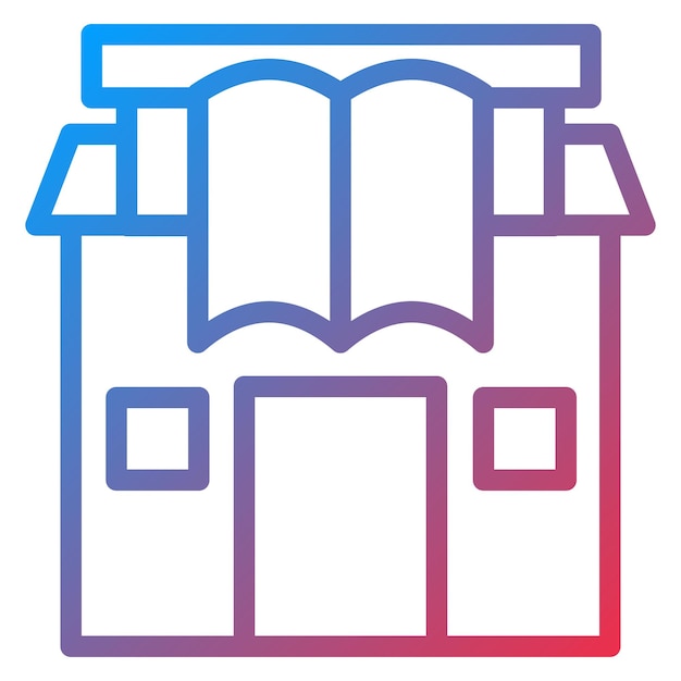 Estilo de icono de la biblioteca de diseño vectorial