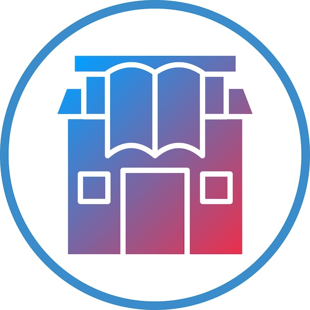 Estilo de icono de la biblioteca de diseño vectorial