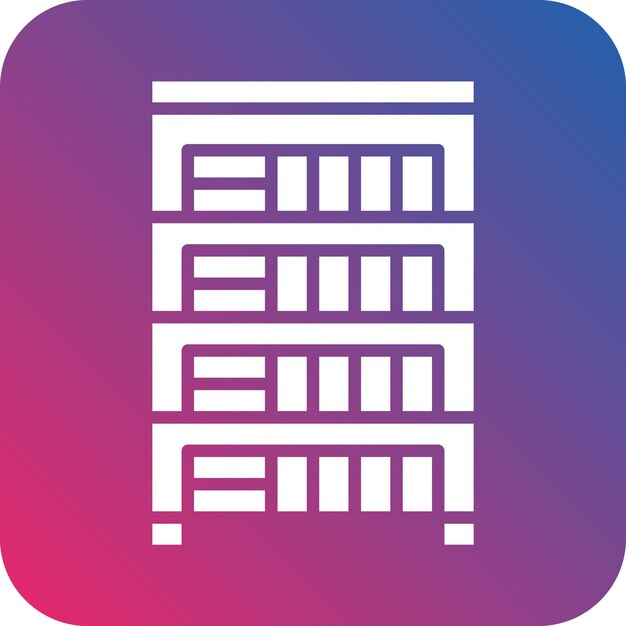 Estilo de icono de la biblioteca de diseño vectorial