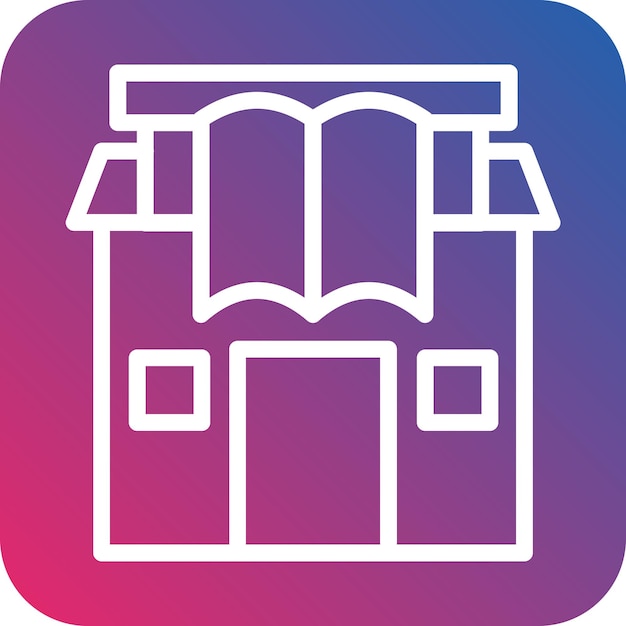 Estilo de icono de la biblioteca de diseño vectorial