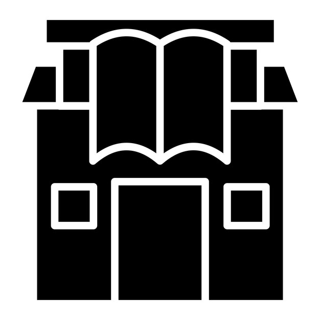 Estilo de icono de la biblioteca de diseño vectorial