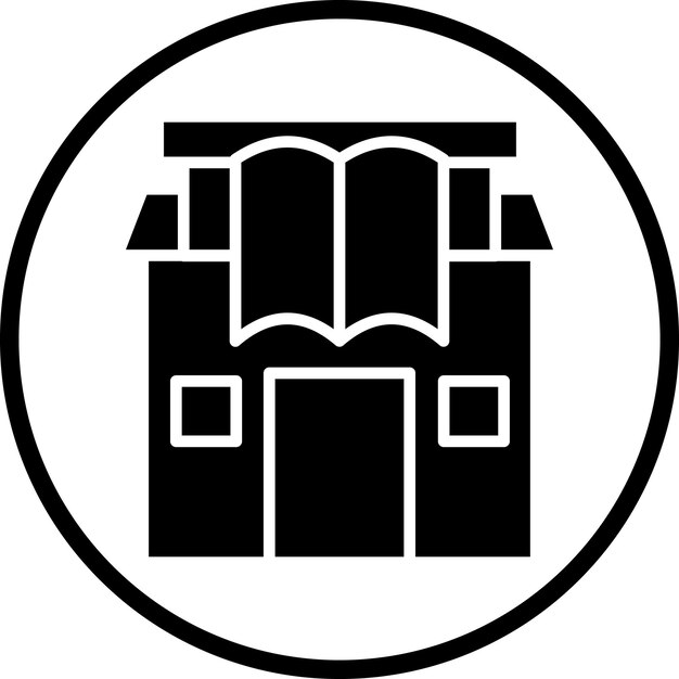 Estilo de icono de la biblioteca de diseño vectorial