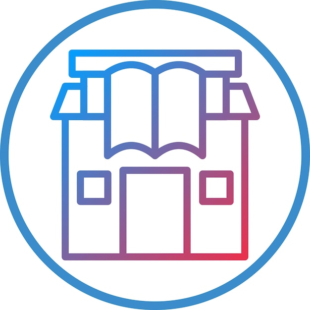 Estilo de icono de la biblioteca de diseño vectorial