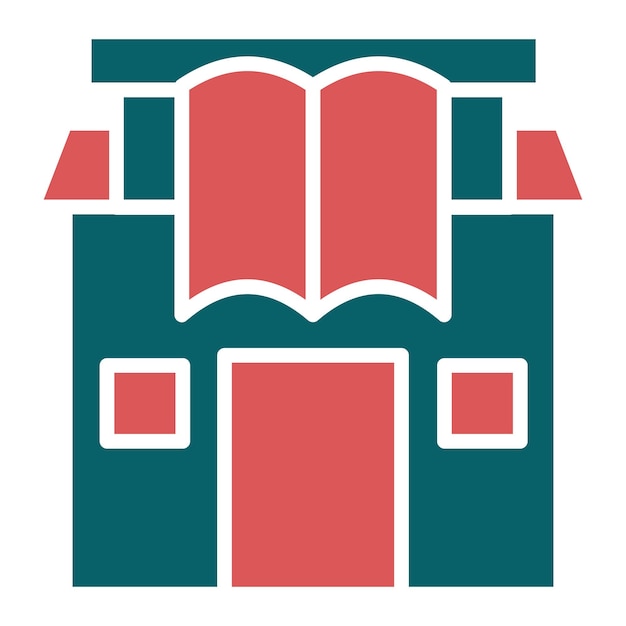 Estilo de icono de la biblioteca de diseño vectorial