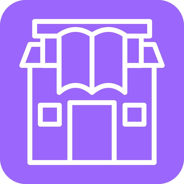 Estilo de icono de la biblioteca de diseño vectorial