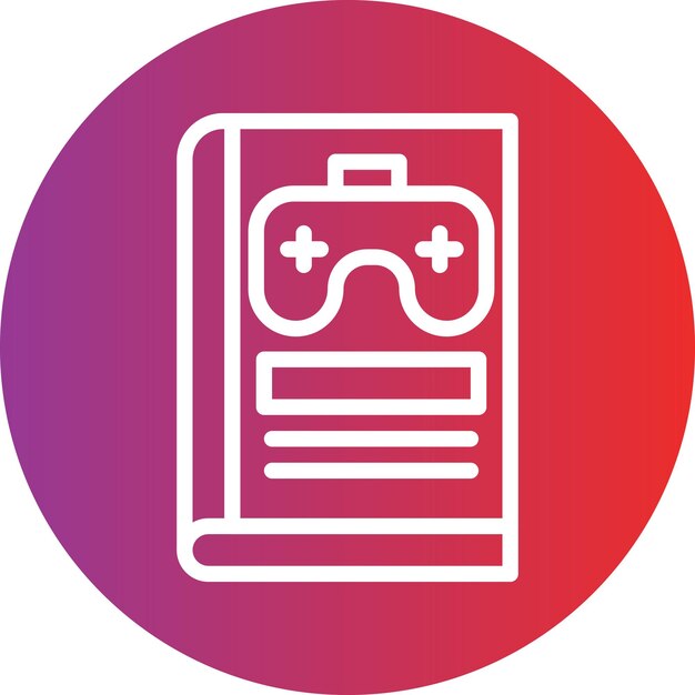 Estilo de icono de la biblioteca de juegos de diseño vectorial
