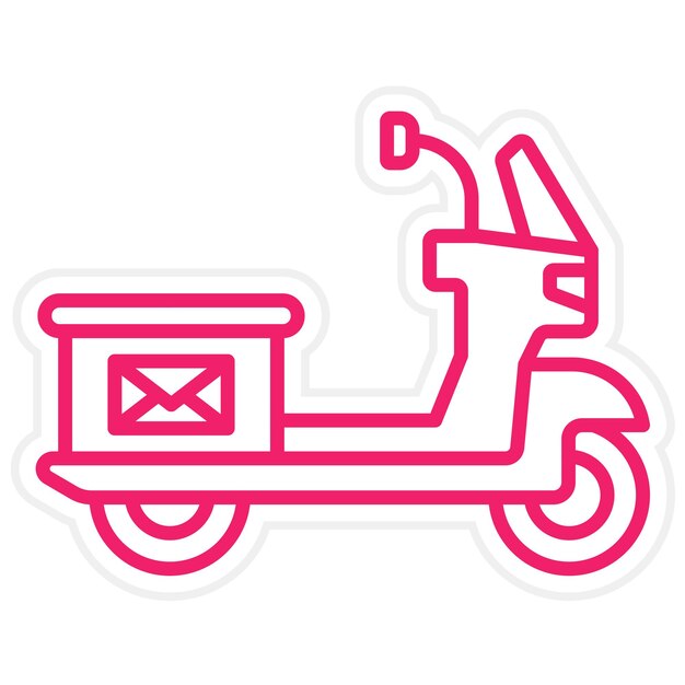 Estilo del icono de la bicicleta de correo