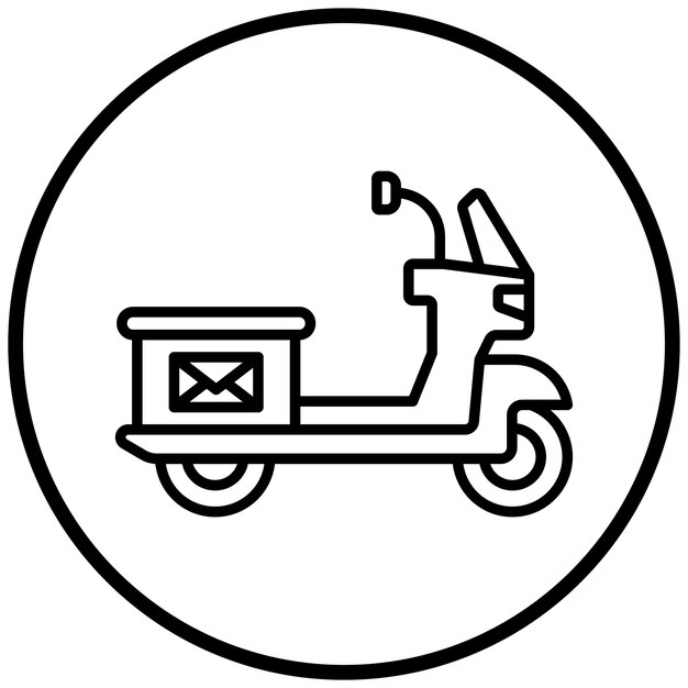 Estilo del icono de la bicicleta de correo