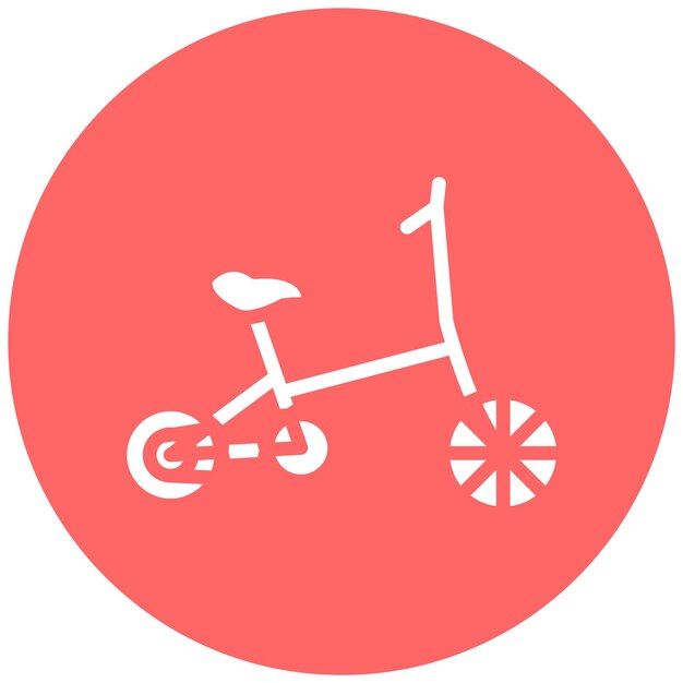 Estilo del icono de la bicicleta plegable de diseño vectorial