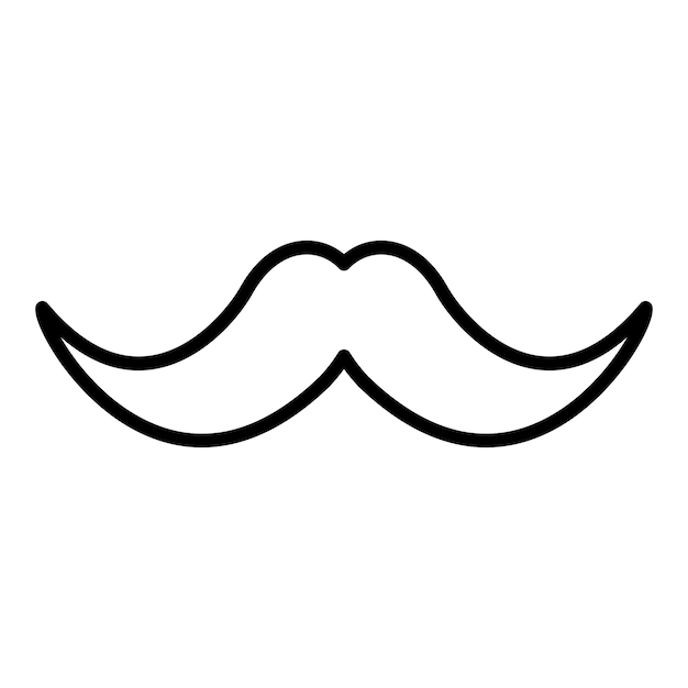 Estilo del icono del bigote
