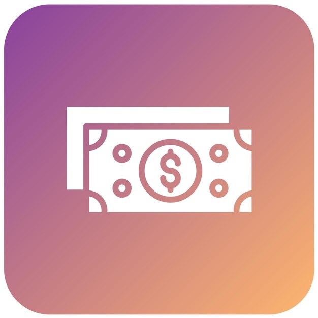 Estilo del icono del billete con diseño vectorial