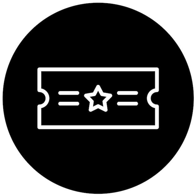Estilo del icono del billete de diseño vectorial