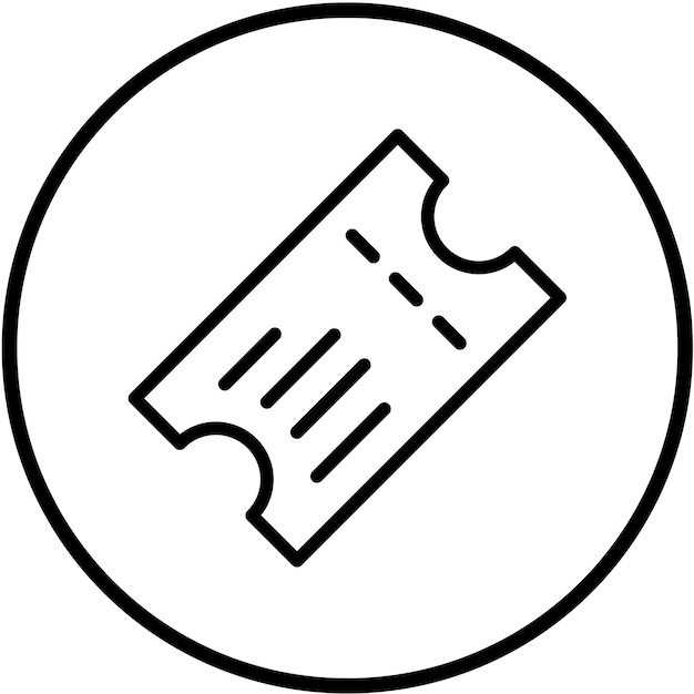 Estilo del icono del billete de diseño vectorial