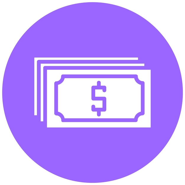 Estilo del icono del billete con diseño vectorial