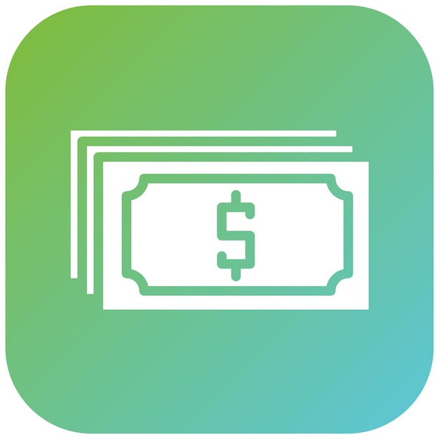 Estilo del icono del billete con diseño vectorial