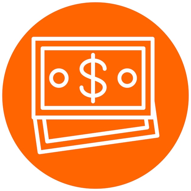 Estilo del icono del billete con diseño vectorial