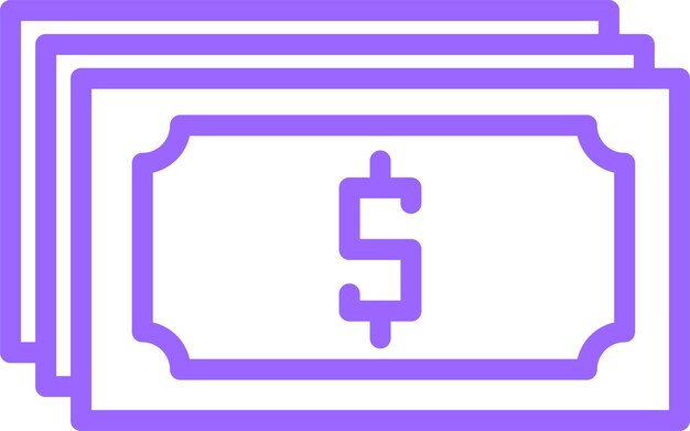 Estilo del icono del billete con diseño vectorial