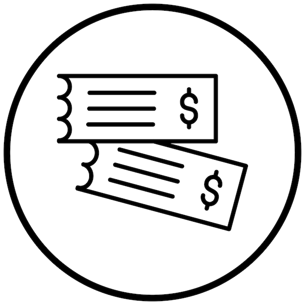 Estilo del icono del billete