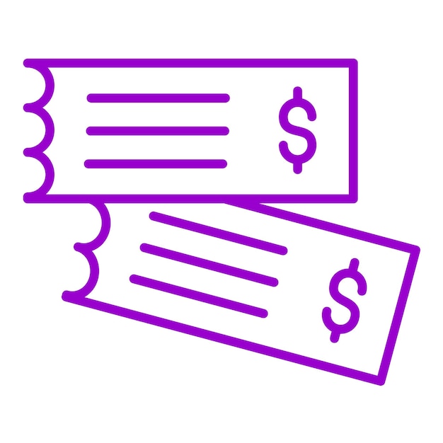 Estilo del icono del billete