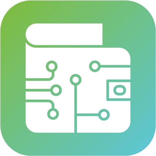 Estilo de icono de billetera digital de diseño vectorial