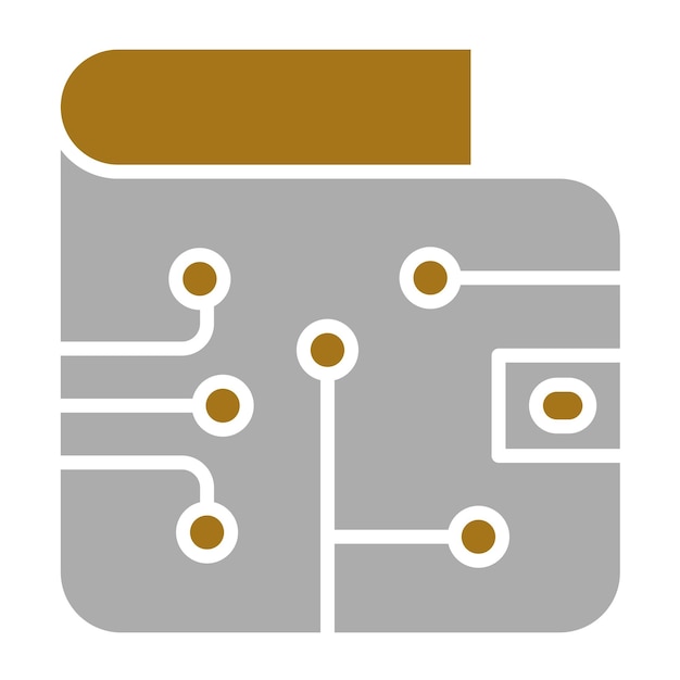 Estilo de icono de billetera digital de diseño vectorial