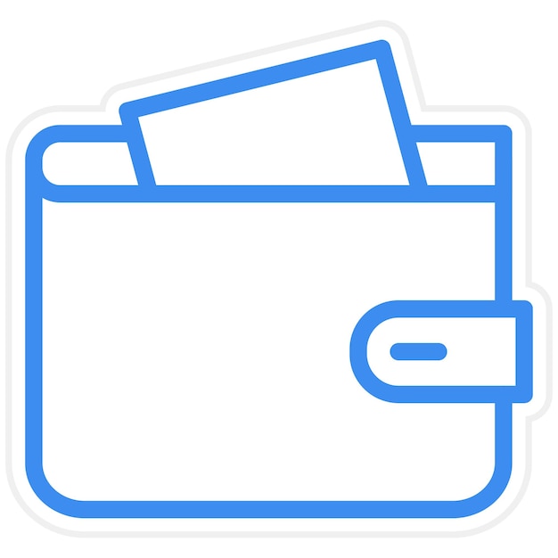 Estilo del icono de la billetera de diseño vectorial