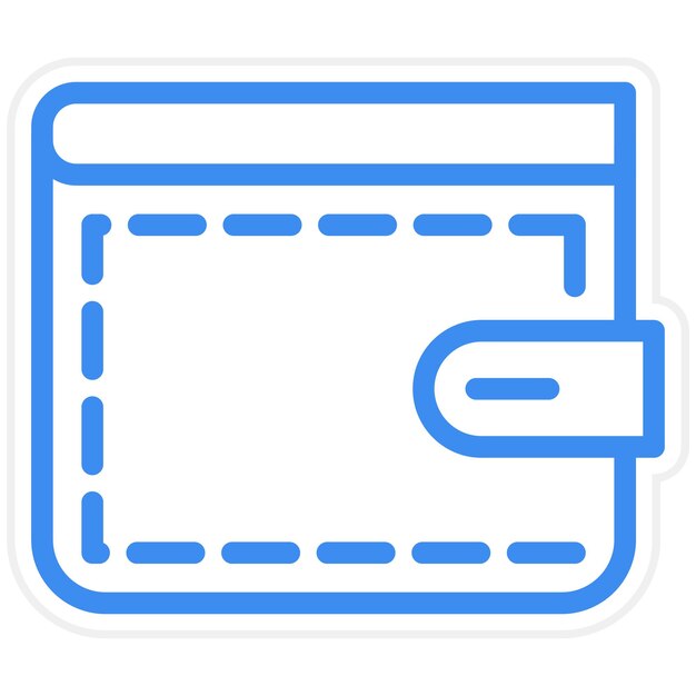 Estilo del icono de la billetera de diseño vectorial