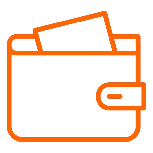 Estilo del icono de la billetera de diseño vectorial