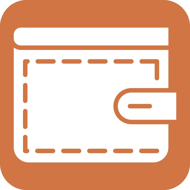 Estilo del icono de la billetera de diseño vectorial