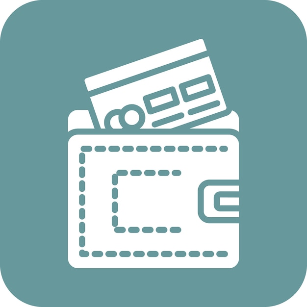 Estilo del icono de la billetera de diseño vectorial