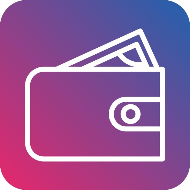 Estilo del icono de la billetera de diseño vectorial