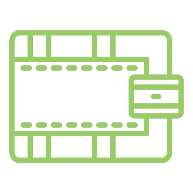 Estilo del icono de la billetera de diseño vectorial