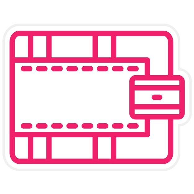 Estilo del icono de la billetera de diseño vectorial