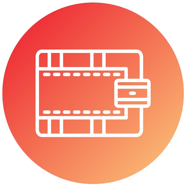 Estilo del icono de la billetera de diseño vectorial