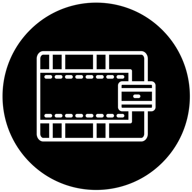Estilo del icono de la billetera de diseño vectorial