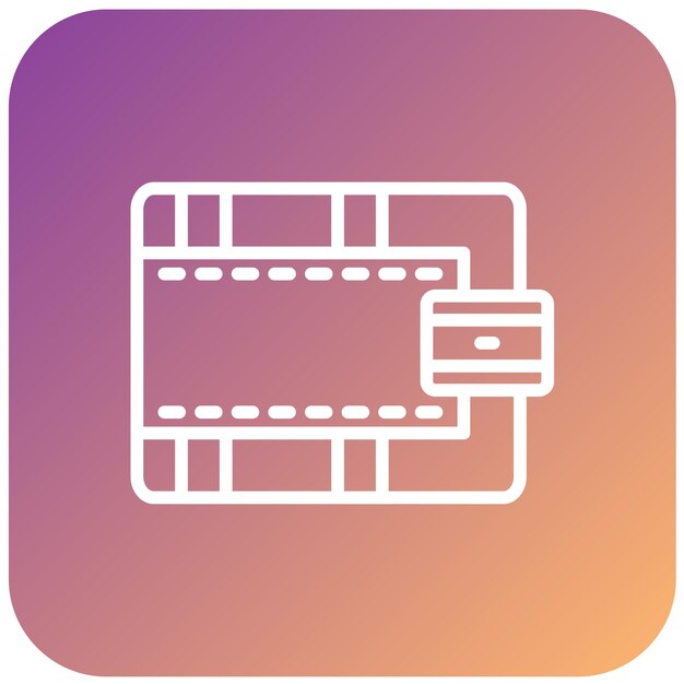 Estilo del icono de la billetera de diseño vectorial