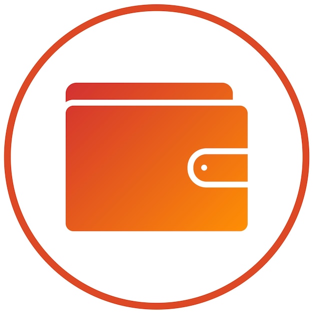 Estilo del icono de la billetera de diseño vectorial