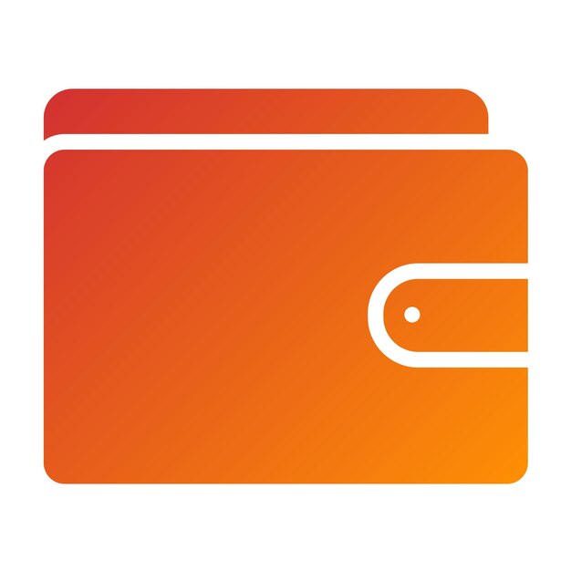 Estilo del icono de la billetera de diseño vectorial