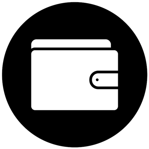 Estilo del icono de la billetera de diseño vectorial