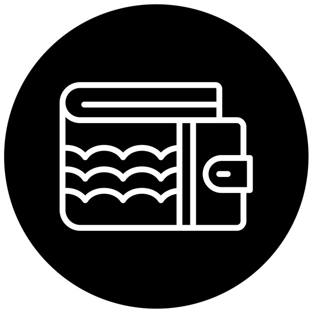 Estilo del icono de la billetera de diseño vectorial